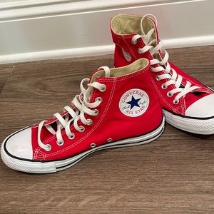 Red classic Hightop converse